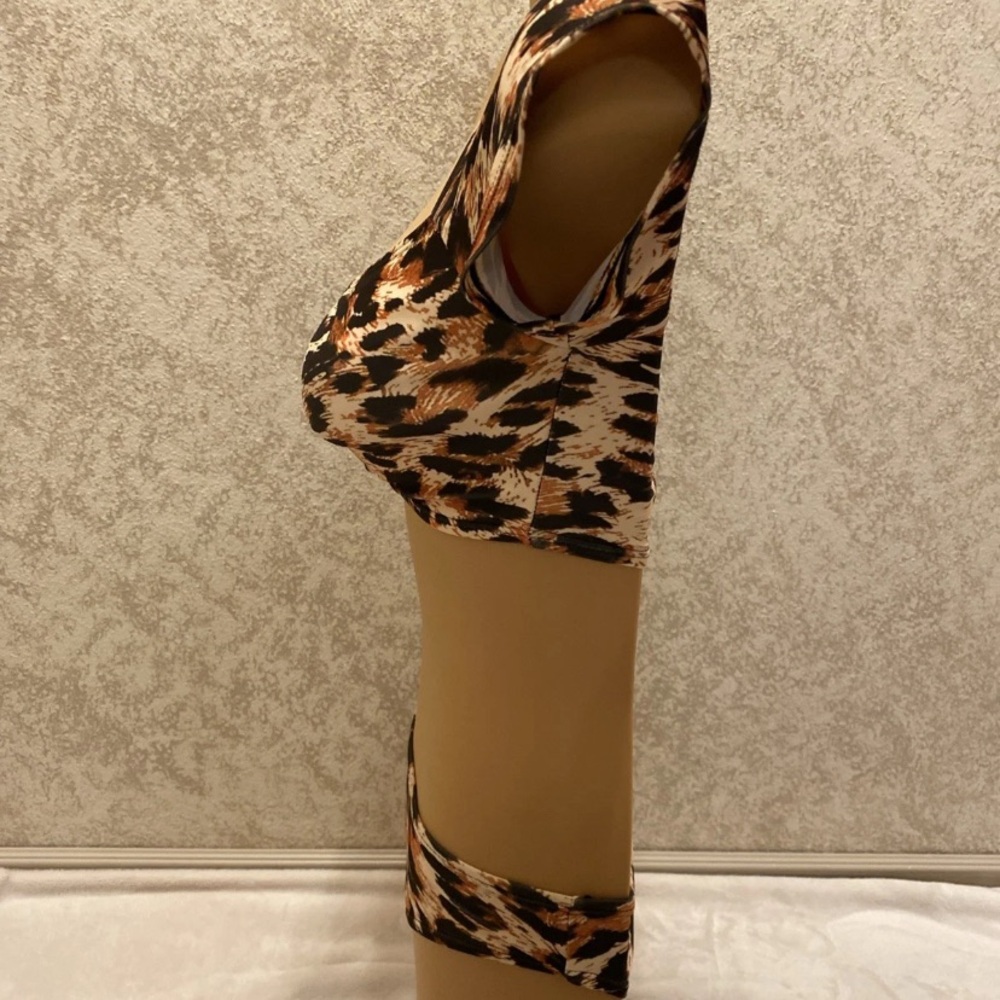 SHEIN Leopard Print Bikini - Brown and Black - Picture 9 of 16